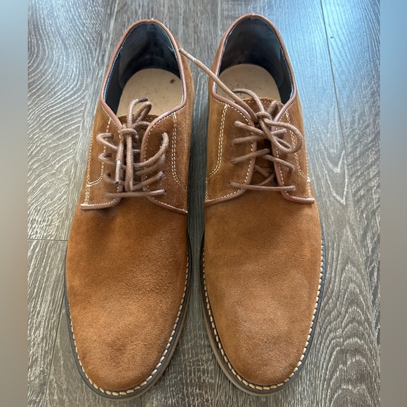 Parc City Boot Co. Men’s Brown Suede Dress Shoes - Size 10, Lace Up, Derby - Picture 4 of 9